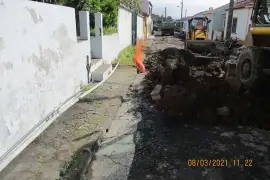Infraestruturas Saneamento Básico Rua Padre José Cordeiro Rebelo e Rua da Nazaré Fajã de Cima - 2